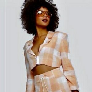 NWT For Love And Lemons Eugene Crop Blazer